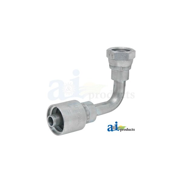 Din Light 24 degree Seat 90 degree Female Swivel O-Ring 5" x3" x1"